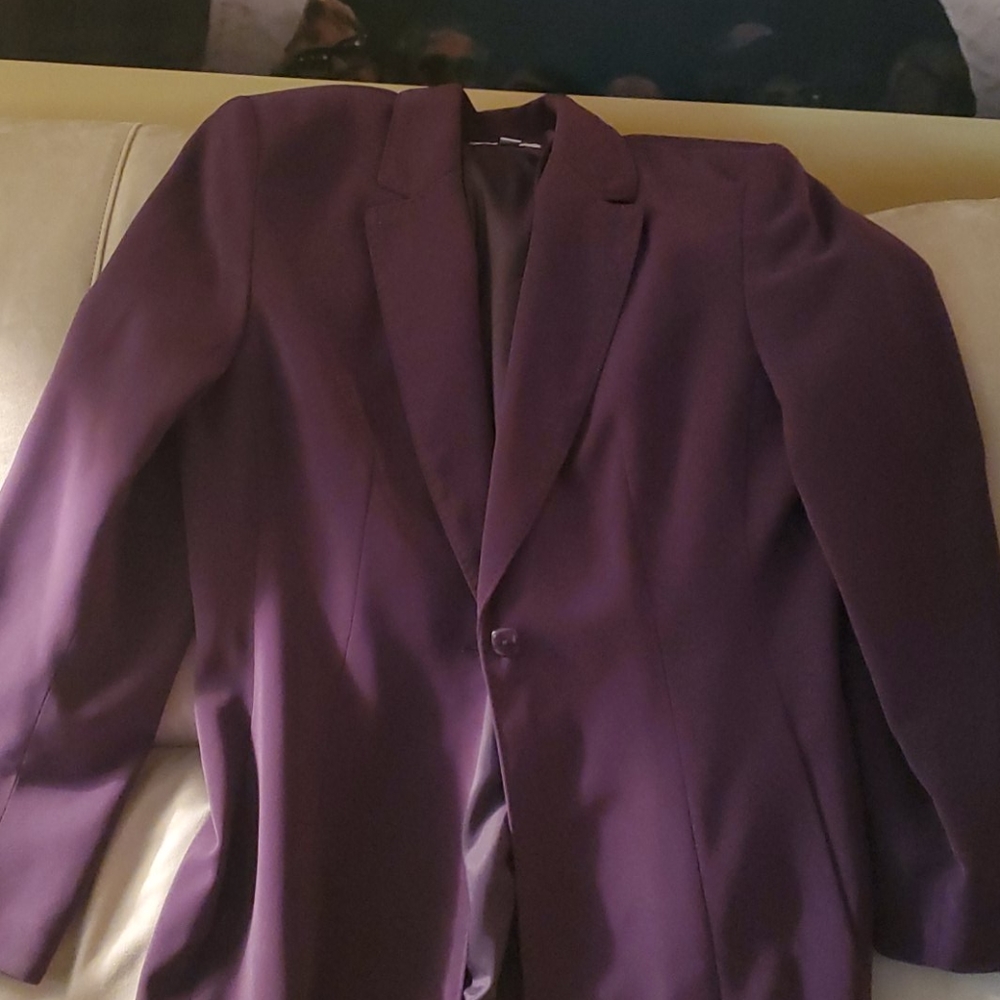 Silk Plum color Skirt Suit